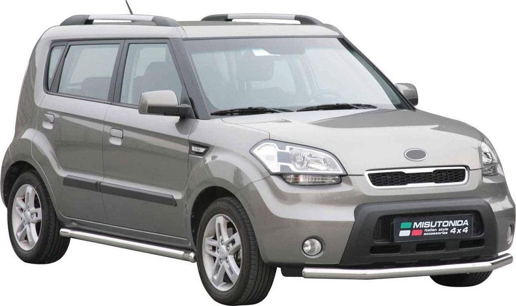 Stahl Seitenschweller Schwellerrohre für Kia Soul 2008-2014 Silber