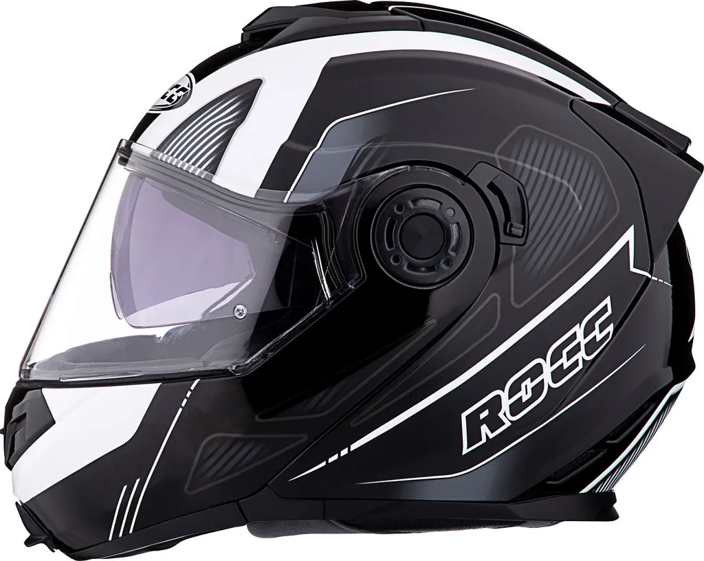 Casque ROCC 881 intégral taille L : protection et antibuée noir blanc