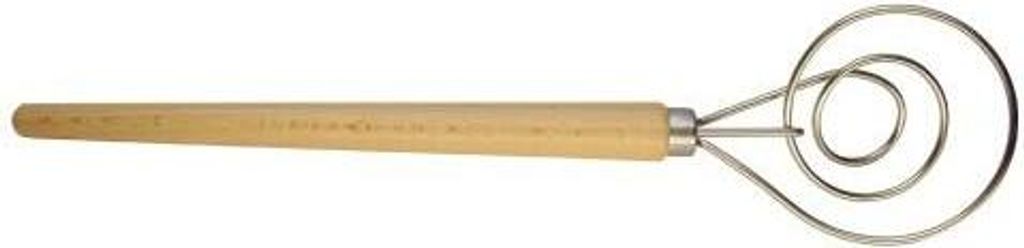 teigkneter 8,5cm Durchmesser, Edelstahl, Holzgriff.
