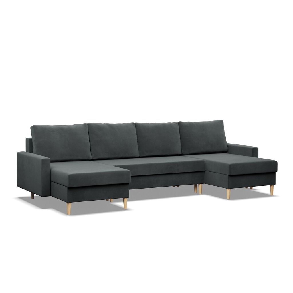 Ecksofa mit Schlaffunktion, Wendekissen, Sofa U-form BLANK Produktbild 