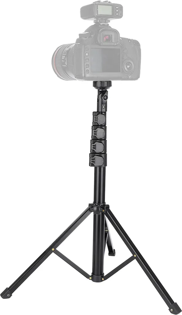 Trépied de streaming mobile et support d'éclairage polyvalent en aluminium