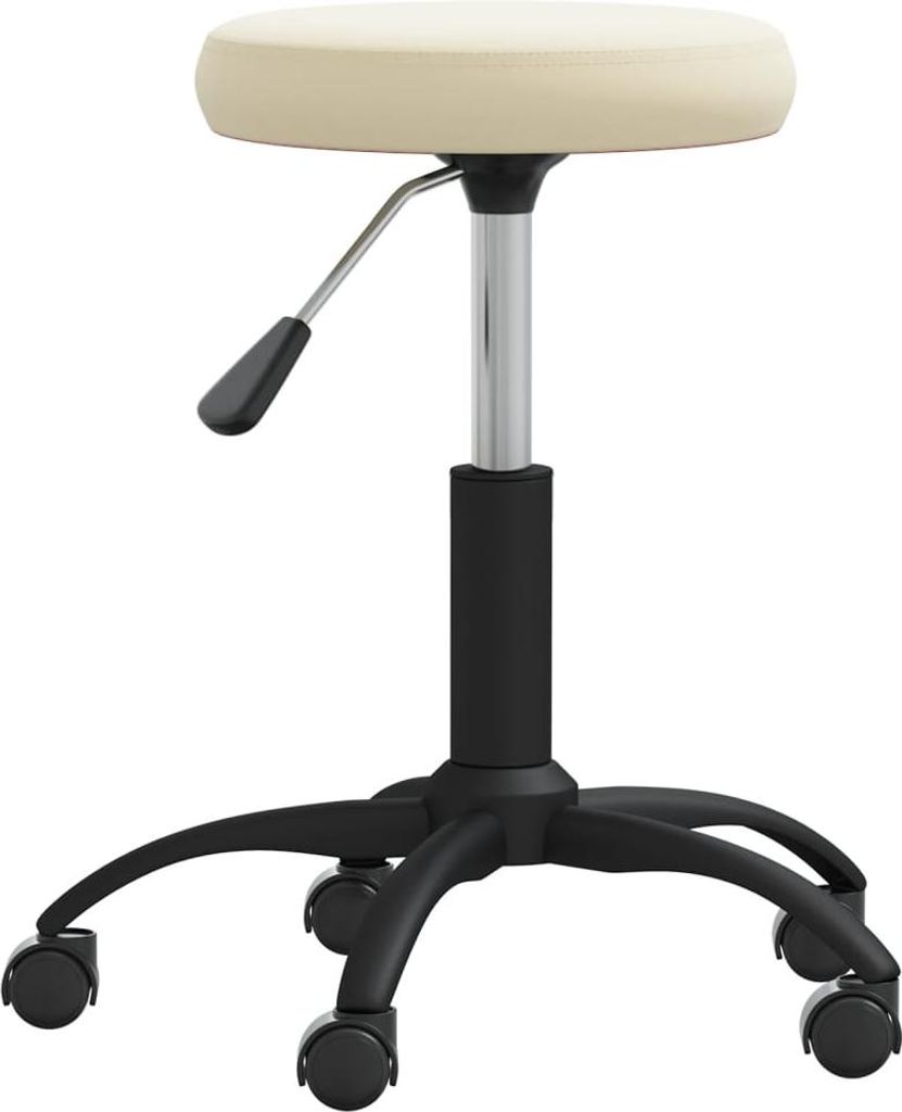 vidaXL Massagehocker Samt Creme