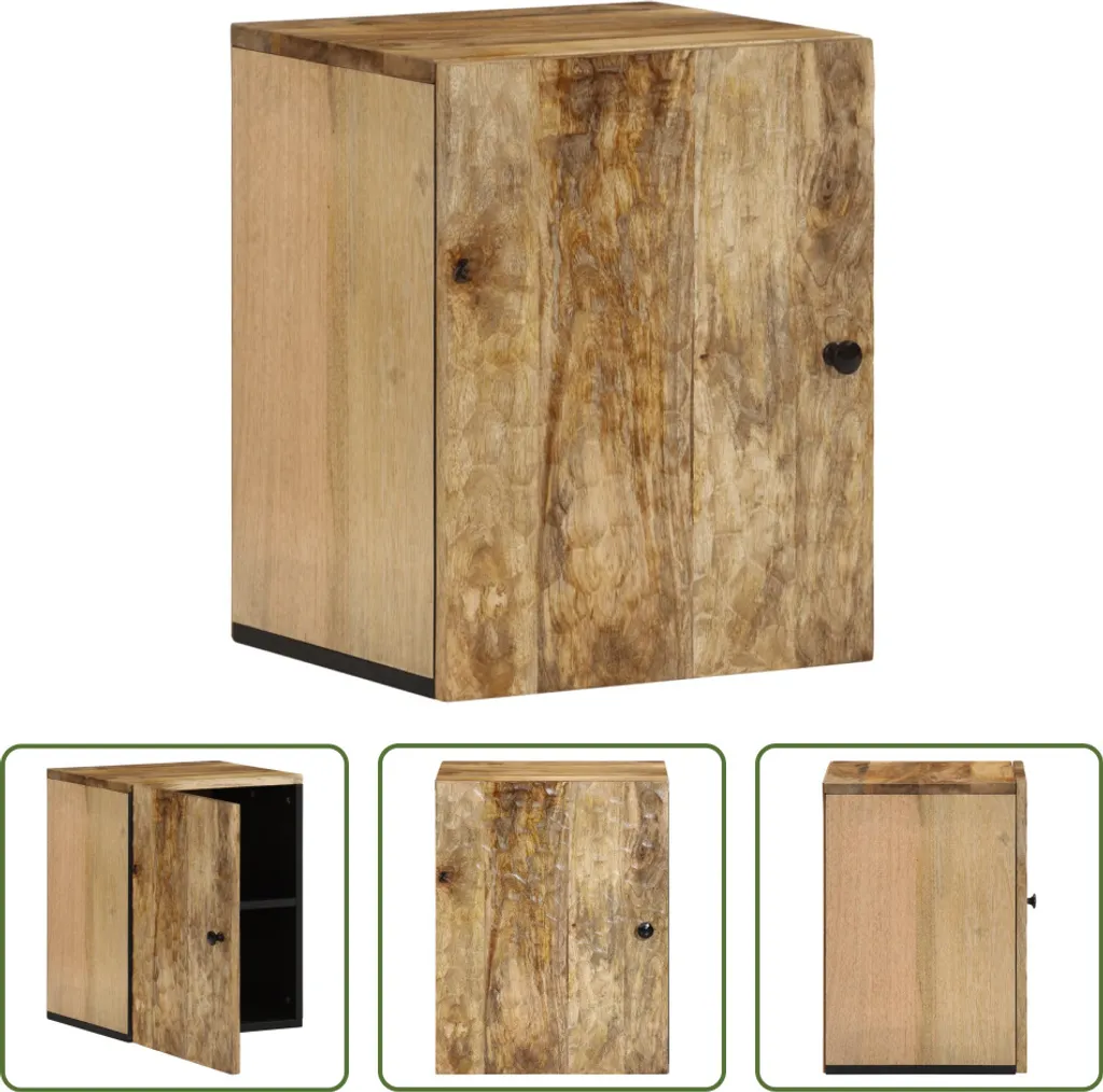 Mobiletto Pensile da Bagno in Legno di Mango | Massello 38x33x48 cm