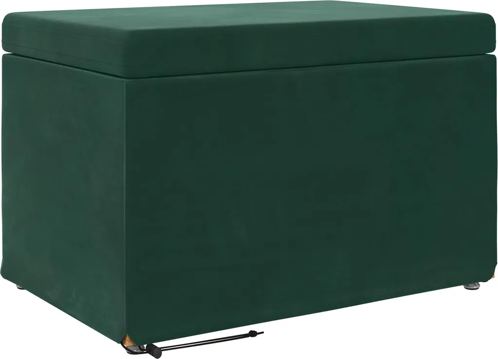 Pouf Sgabello Velluto Verde Scuro vidaXL 60x40x40 cm | Comfort Casa
