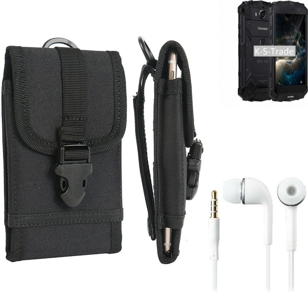 K-S-Trade Holster Schutz-Hülle kompatibel mit Doogee S60 Lite Gürteltasche Handy-Hülle Schutz Hülle Gürtel Tasche Handy Tasche outdoor