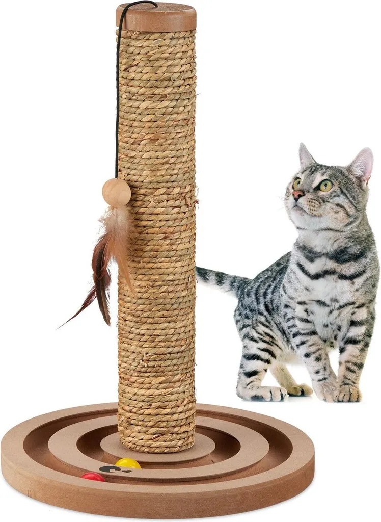 Arbre à chat design avec planche de jeu interactive et corde robuste - 7