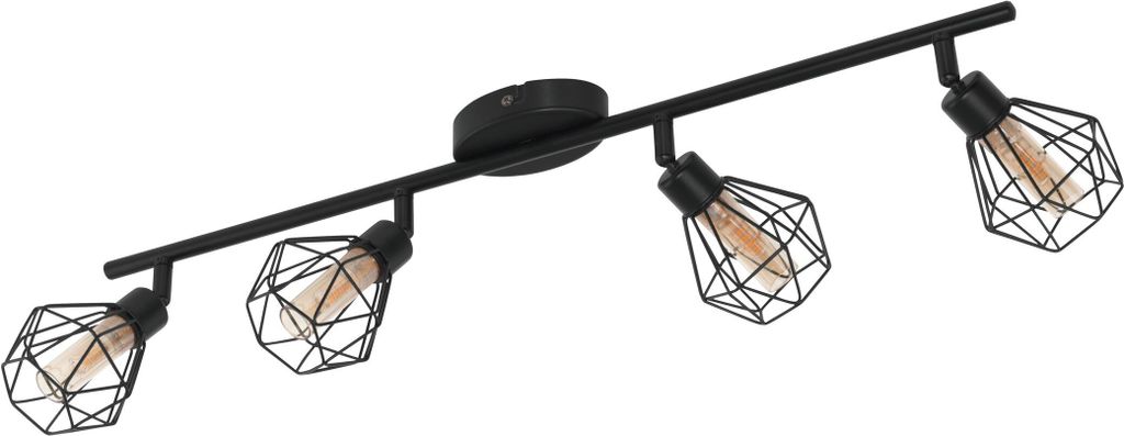 EGLO Deckenlampe Zapata 1, 4 flammige Vintage Deckenleuchte Produktbild 