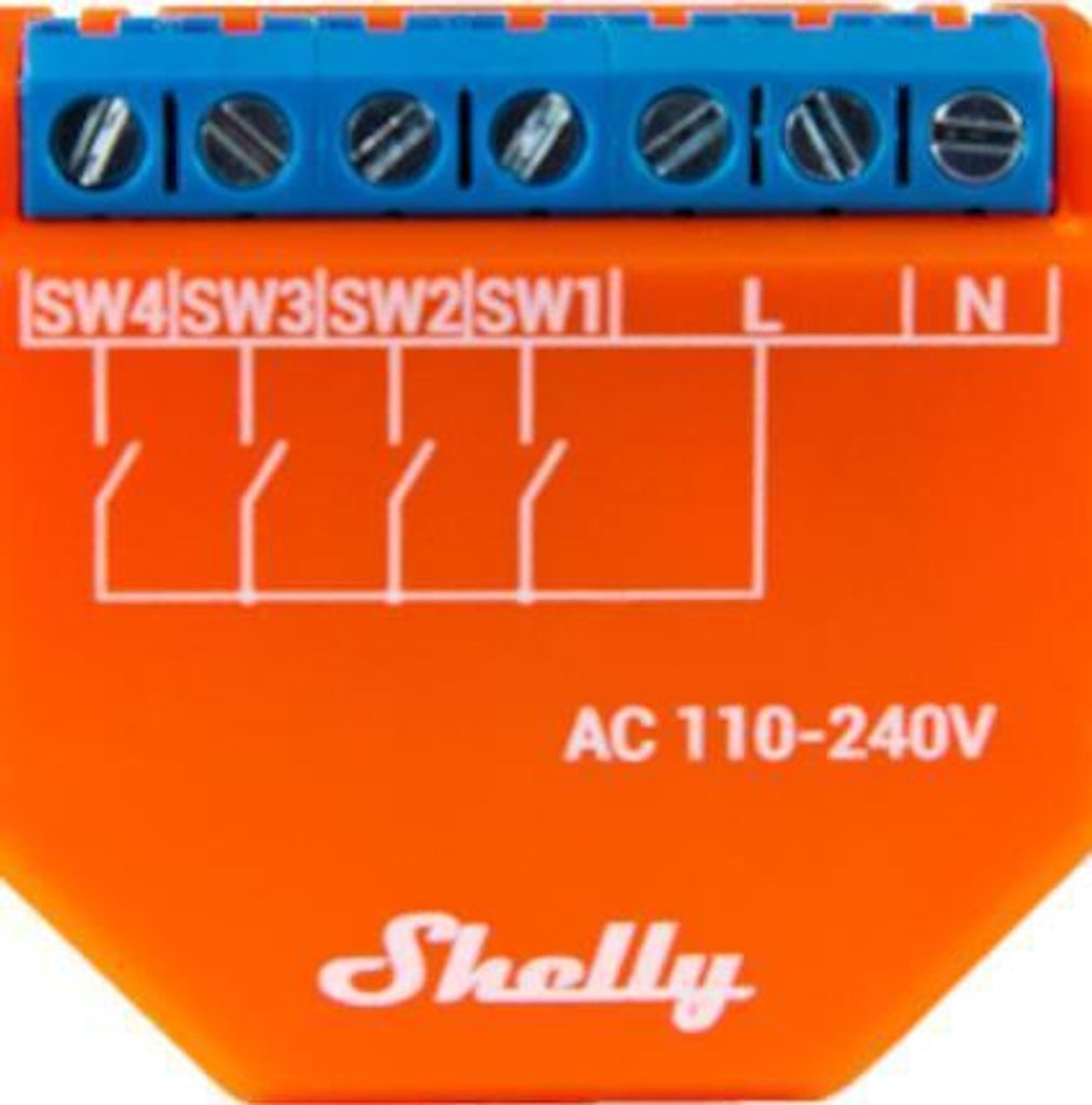 Shelly Plus I4 WiFi-ovládanie pre scény a aktiváciu Obrázok produktu 