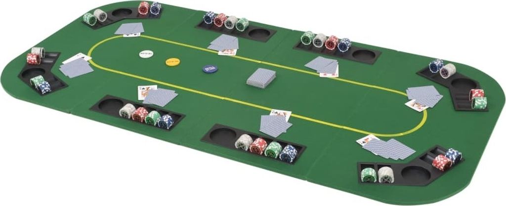 vidaXL Pokerový stůl pro 8 hráčů Skládací čtyřcestný Obrázek produktu 1