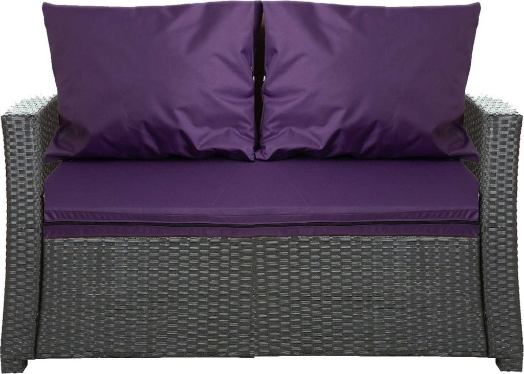 Cuscini per divano da giardino - Viola| Seduta 130x60x7, Immagine del prodotto 