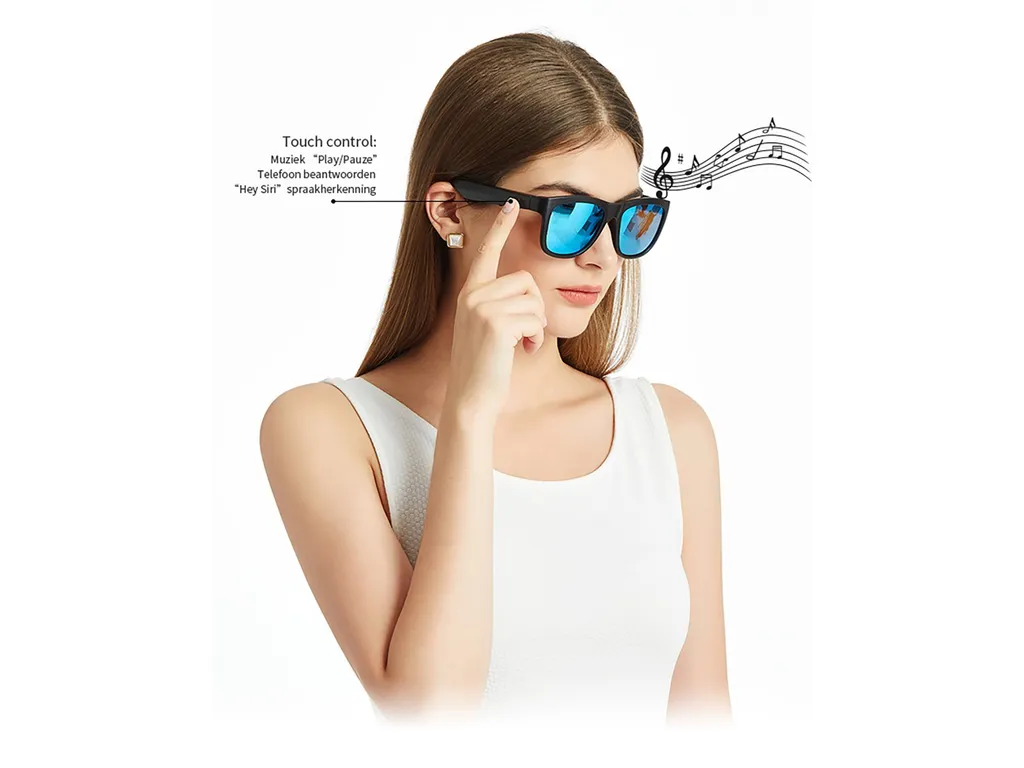 Lunettes de soleil audio Bluetooth pour sport et appels mains libres