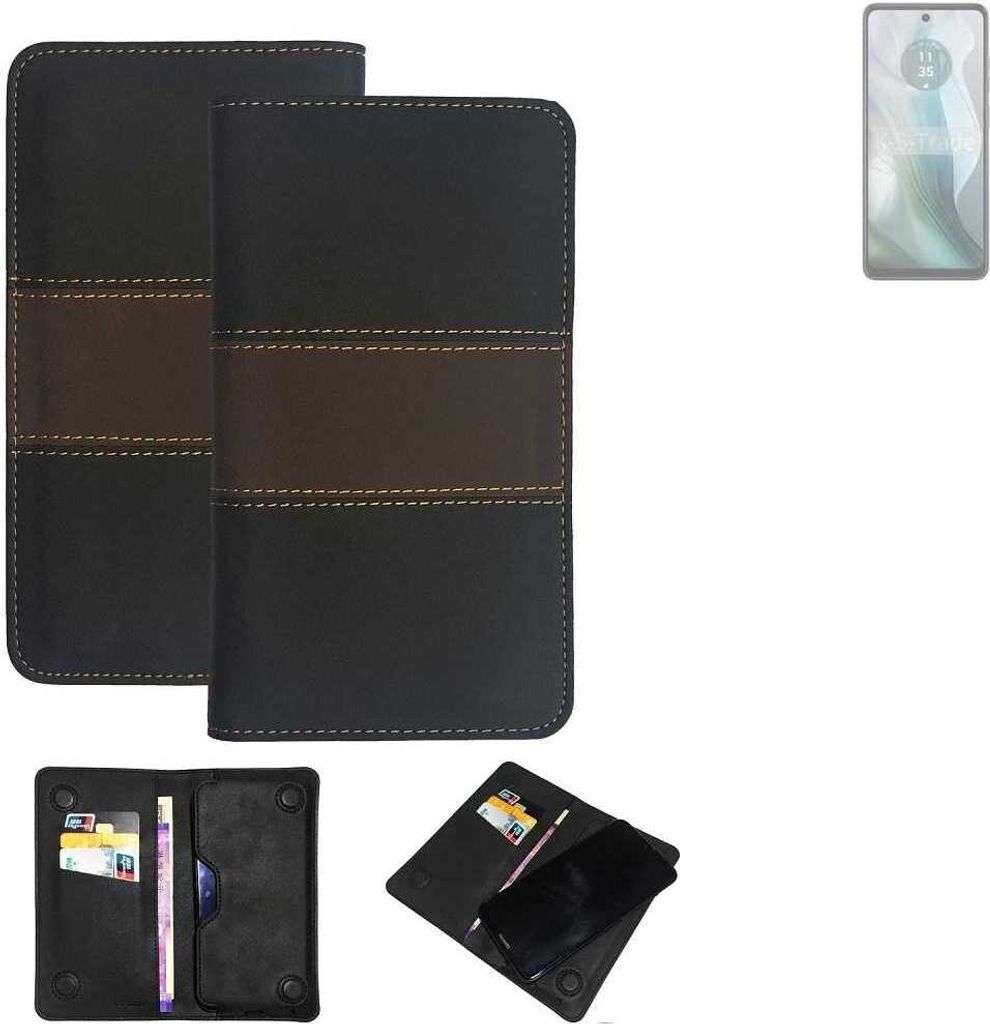 K-S-Trade Hülle Handyhülle kompatibel mit Motorola Moto E14 Schutzhülle Walletcase Bookstyle Tasche Schutz Case Handytasche Wallet Cover Kunstleder