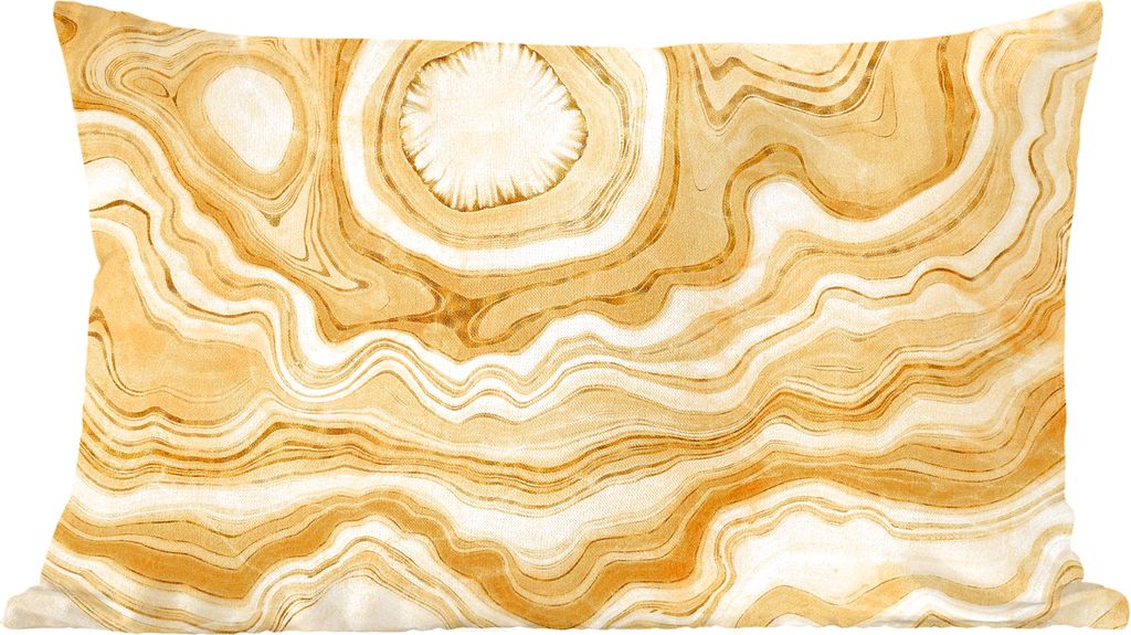 MuchoWow Zierkissen Sofakissen Wohnzimmer Dekokissen 60x40 cm Achat - Edelsteine - Gold - Kopfkissen - Polster mit Foto