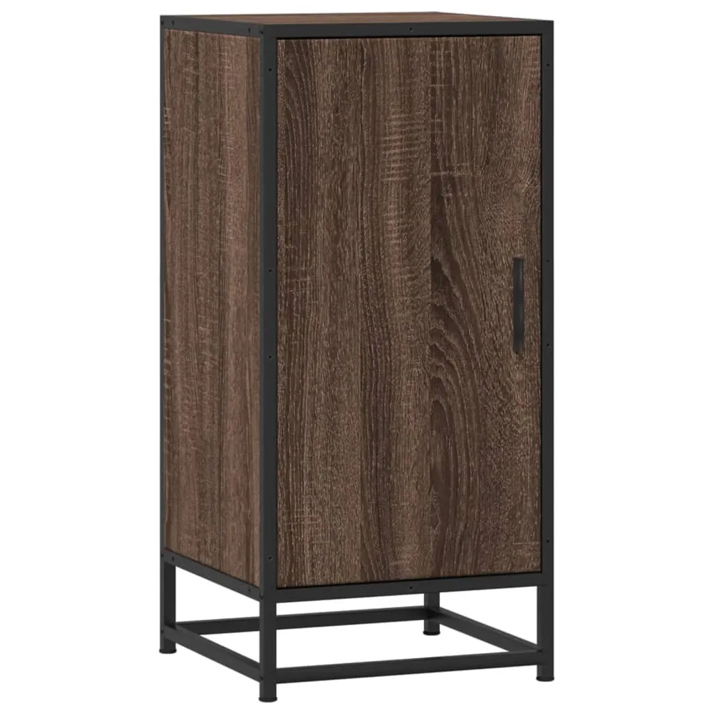 Credenza 35,5x35x76 cm Rovere Marrone | Struttura Metallo Alta Qualità