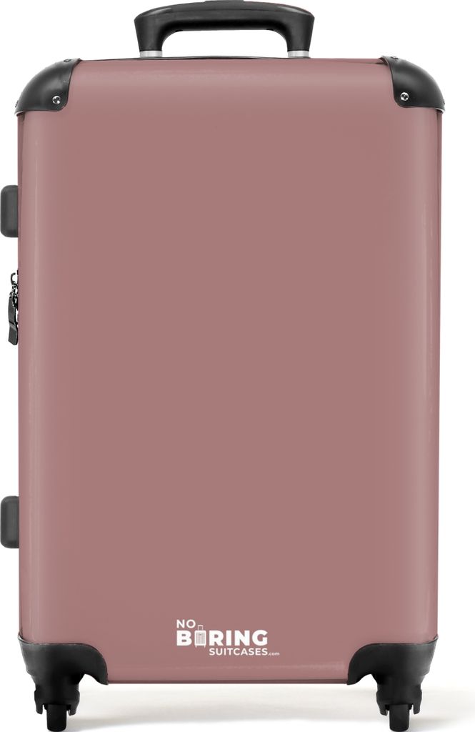 NoBoringSuitcases.com® Großer Koffer - Altrosa - Solide - Produktbild 