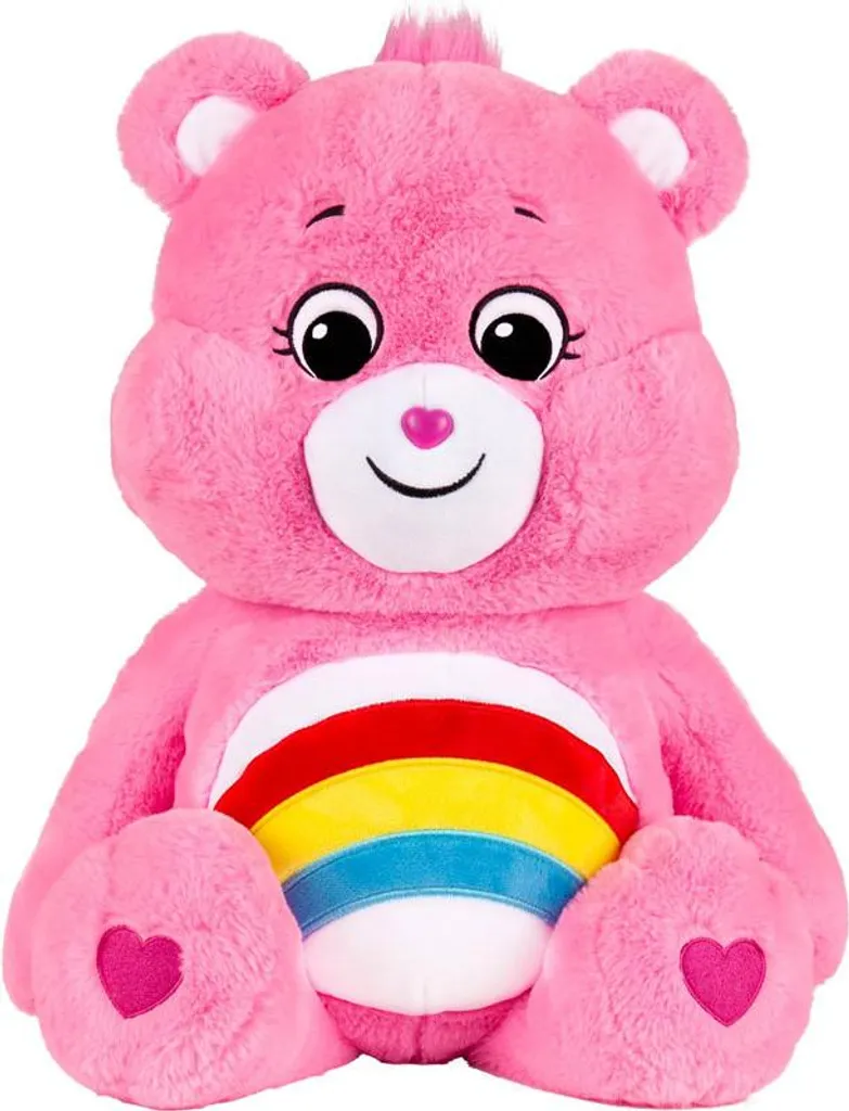 Ours Care Bears Jumbo 60cm en peluche ultra douce Cheer Bear Rose vif