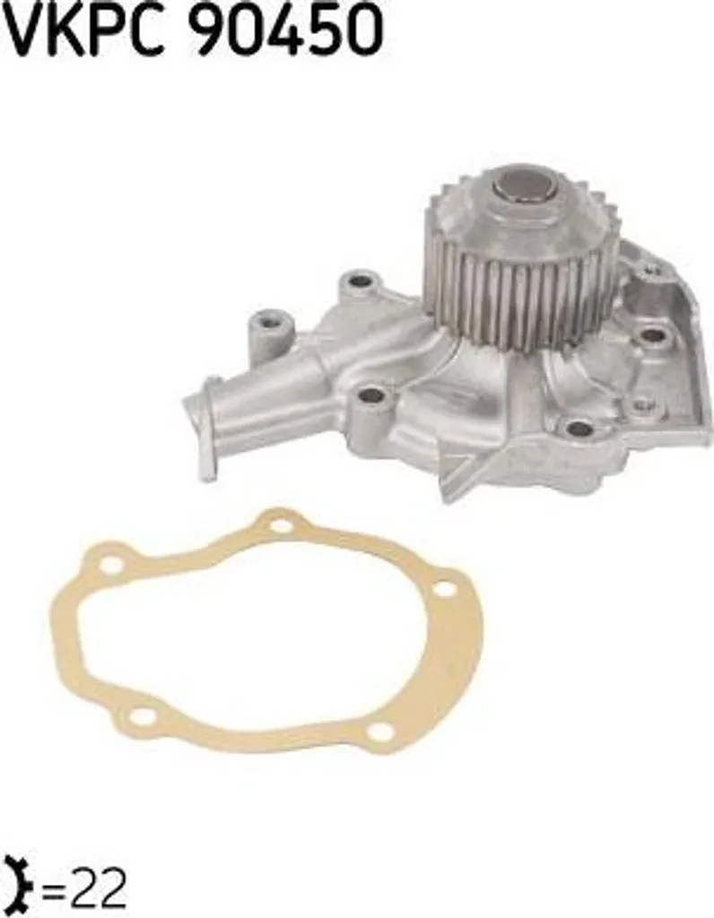 Pompe à eau SKF haute durabilité, compatible Aveo, Kalos et Tico