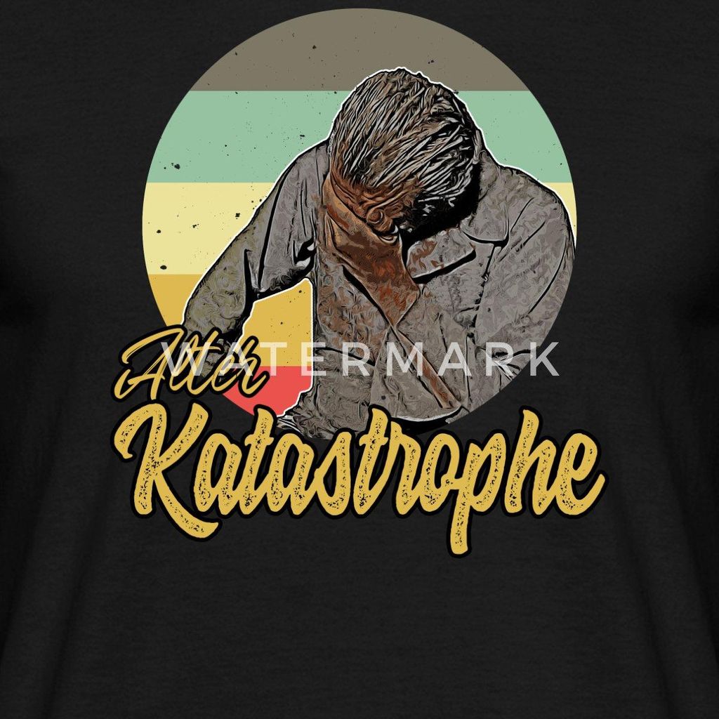 Spreadshirt Alter Katastrophe Retro Vintage Style Männer T-Shirt, S, Schwarz