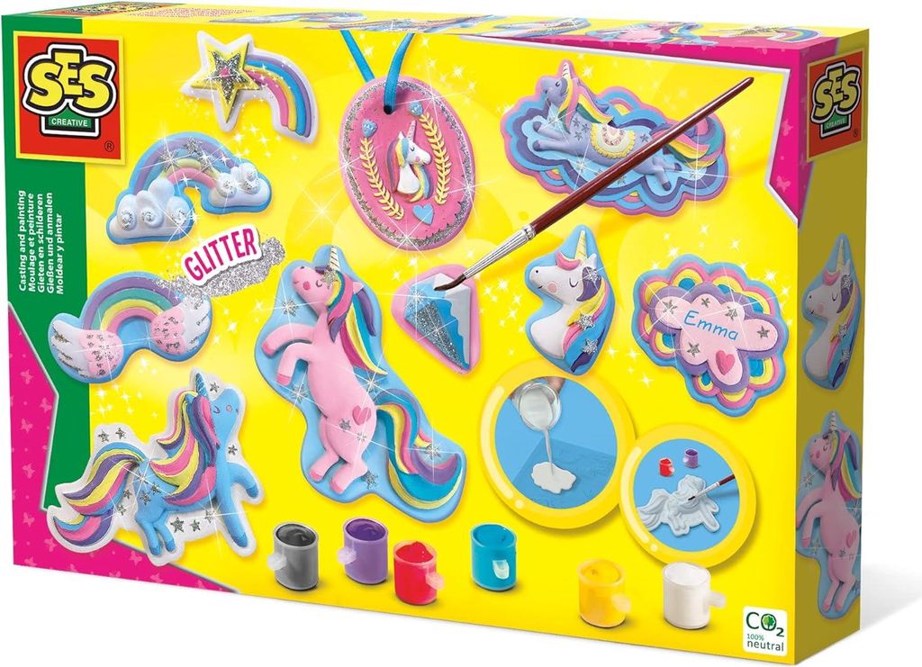 SES Creative 01359 Gips Gießen Einhörner Bastelset für Produktbild 