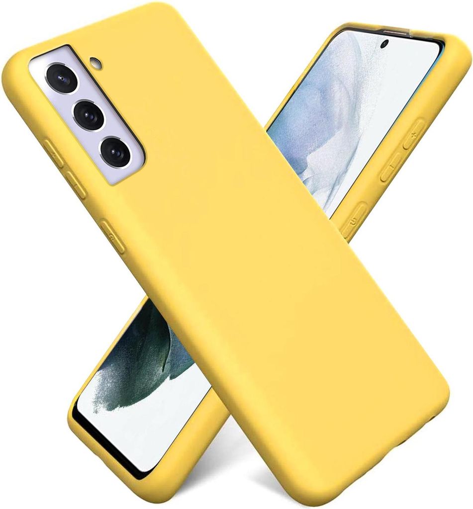 Hülle Samsung Galaxy S21 Plus Handy Schutz Cover Silikon Gel Case Handyhülle Tasche, gelb