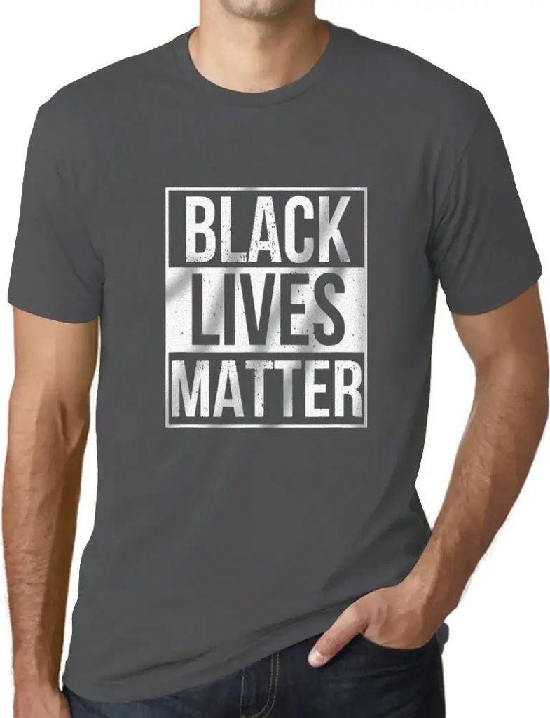 Herren Grafik T-Shirt Das Leben von Schwarzen zählt – Black Lives Matter – Öko-Verantwortlich Vintage Jahrgang Kurzarm Lustige Druck Geburtstag