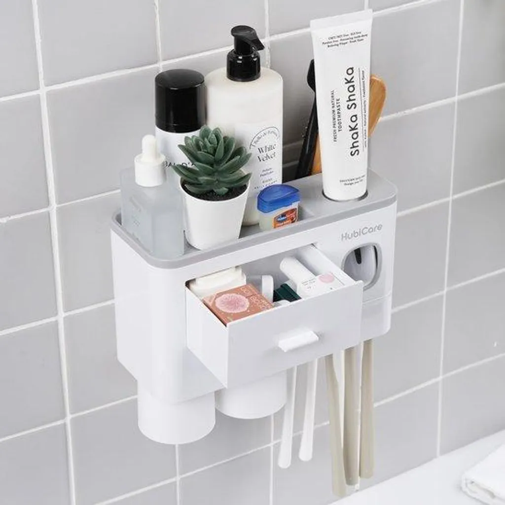 Distributeur de dentifrice automatique et support pour 5 brosses à dents
