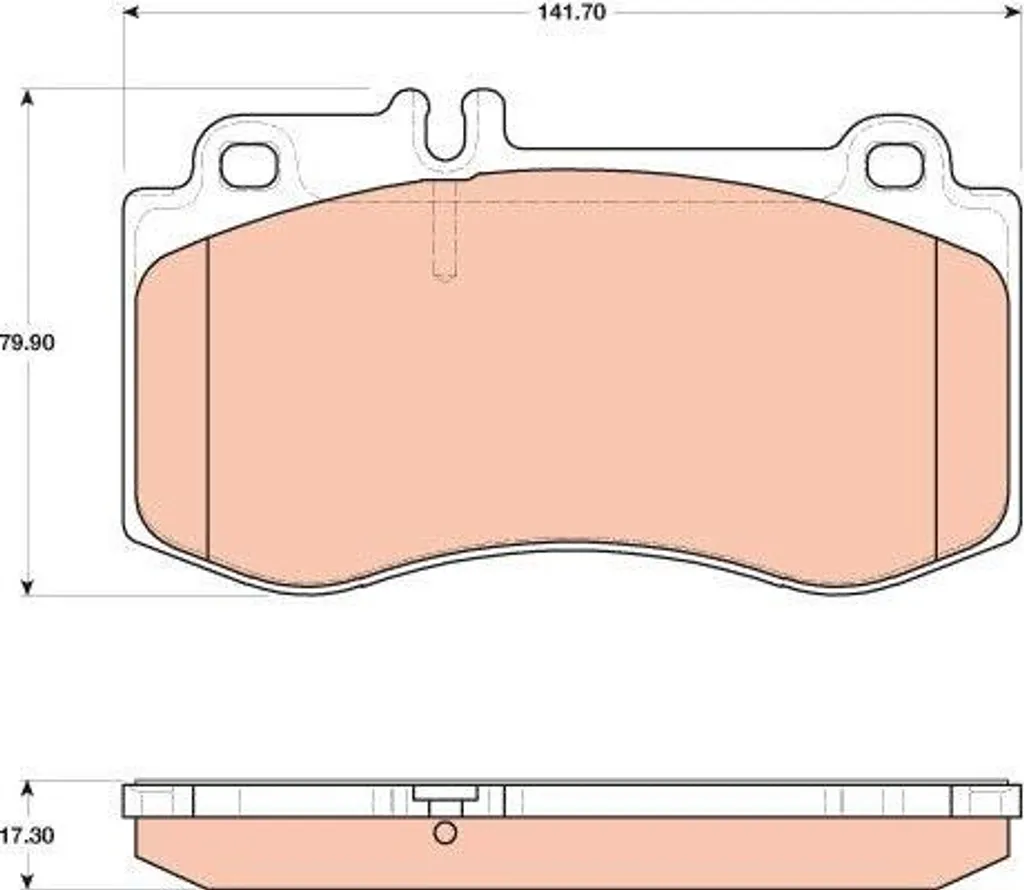 Plaquettes de frein TRW GDB1822 pour Classe E et CLS OE A0054207720