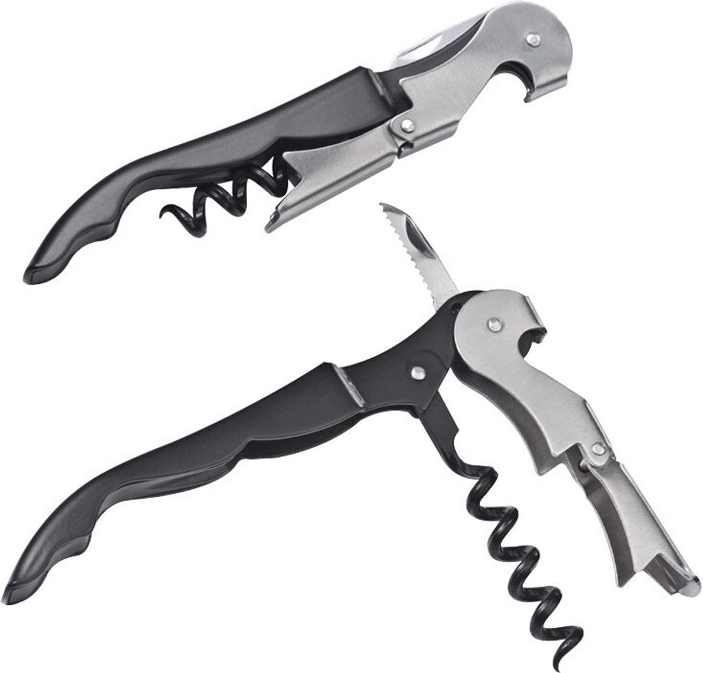 Kellnermesser aus Metall mit Flaschenöffner, Produktbild 