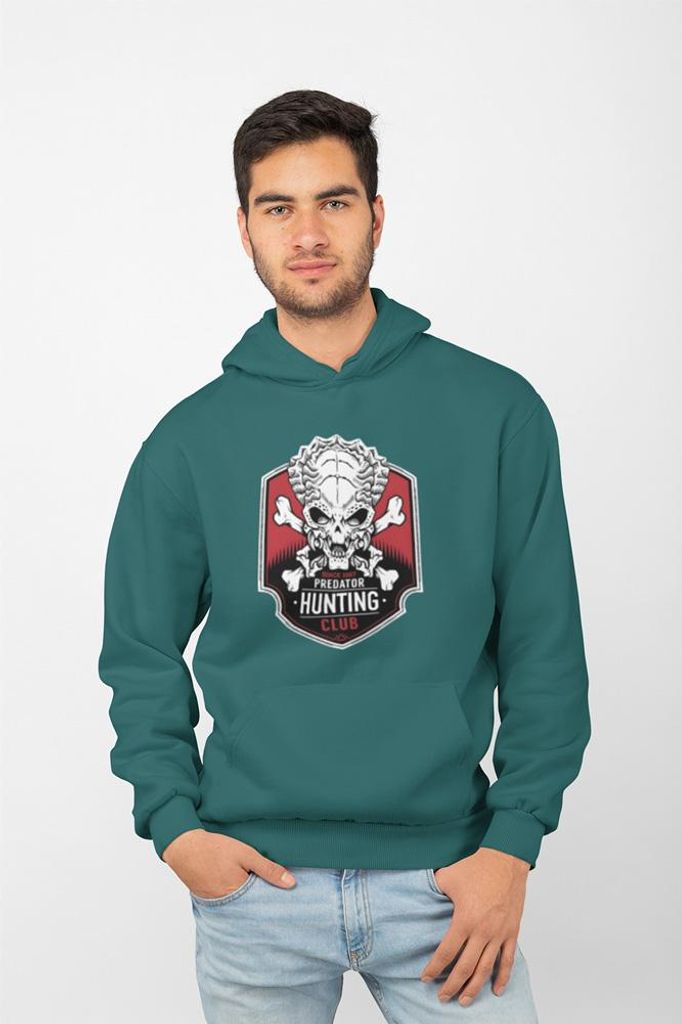 D&B Uni Hoodie MO00097 Predator Dunkles Türkis-Größe S