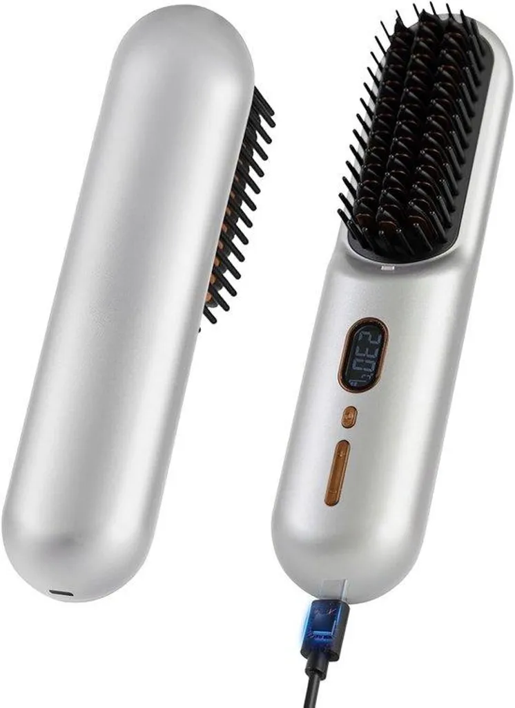 Plus de frisottis en voyage : Brosse 9600 mAh rechargeable USB sans fil