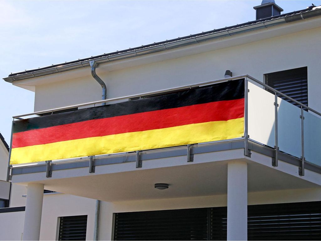 Deutschland Balkonflagge 90x300cm Fanartikel Produktbild 