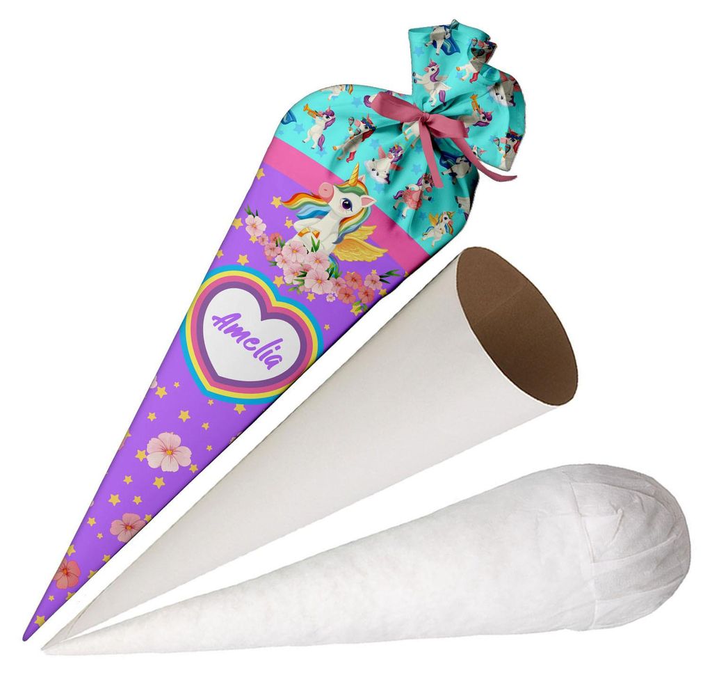 Ferocity, Schultüte mit Namen, 70 cm, Zuckertüte zur Produktbild 