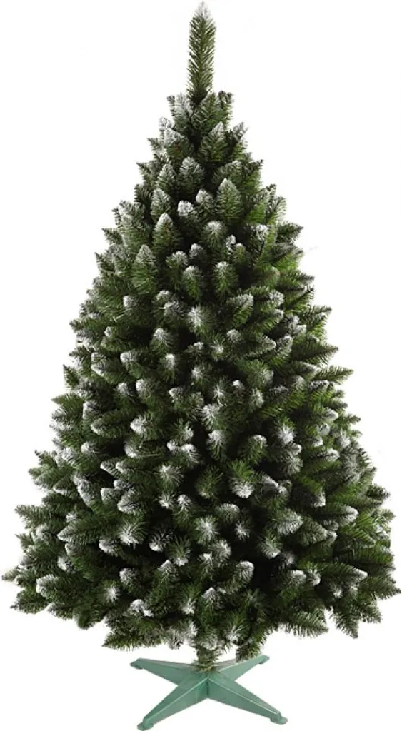 Sapin de Noël Artificiel avec Pointes Blanches et Support Stable - 120 cm