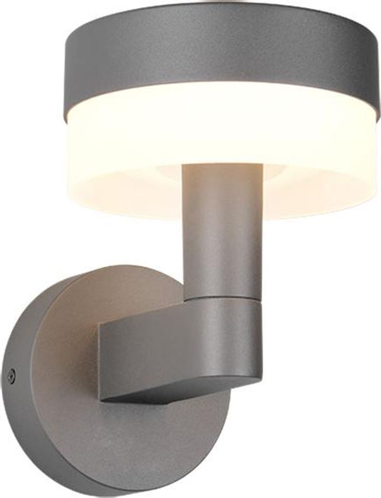 LED Außenwandleuchte, Aluminium, anthrazit, H 22,5 cm