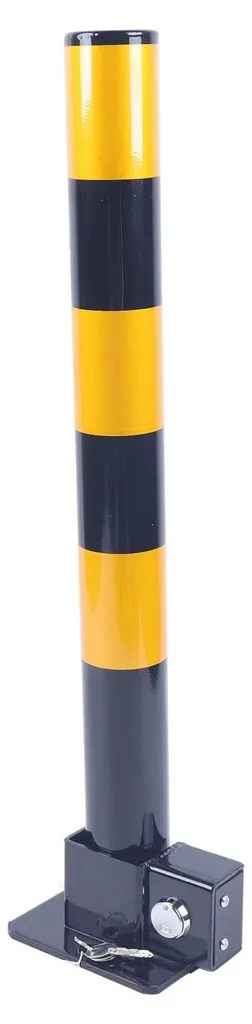 Poteaux de Stationnement Jaunes 60cm en Acier - Signalisation Lot de 2