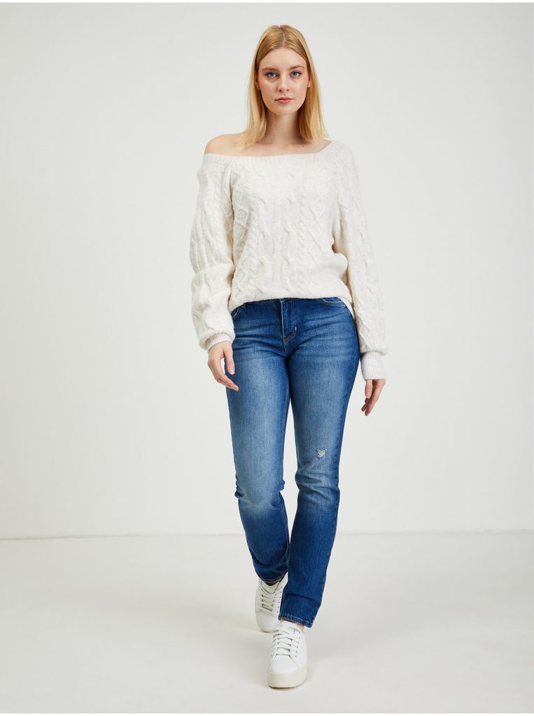 Dunkelblaue Straight Fit Jeans für Frauen von ORSAY