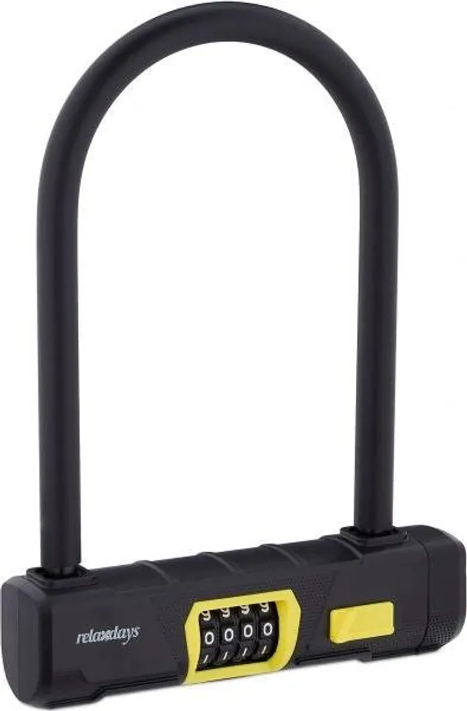 Antivol en U avec combinaison de chiffres à 4 cadrans pour vélo urbain