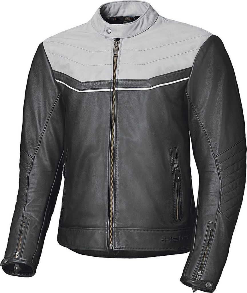 Held Heyden Motorrad Lederjacke, schwarz/grau, 56