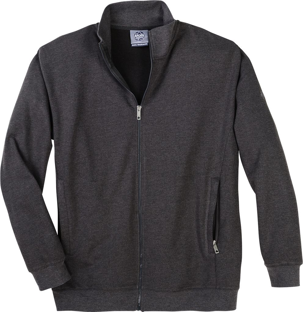 Stehkragen-Jacke XXL anthrazit melange Ahorn