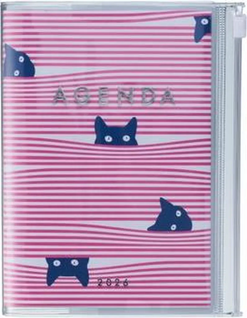 Petit Calendrier 2025-2026 MARK'S B6 Cats Rose avec Couverture Souple