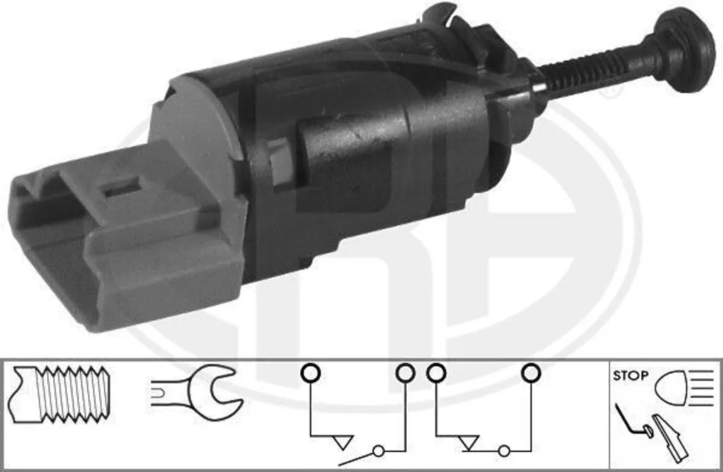 ERA 330629 Interruttore luci di stop OE 453448 compatibile con Berlingo, C-Elysee, C2, C3, C4, C4er, C5, C6, C8, DS3, Jumpy, Scudo, Ulysse, Phedra, 1007, 2008, 207, 3008, 301, 307, 308, 407, 5008, 607, 807, Expert, Partner, RCZ, Proace