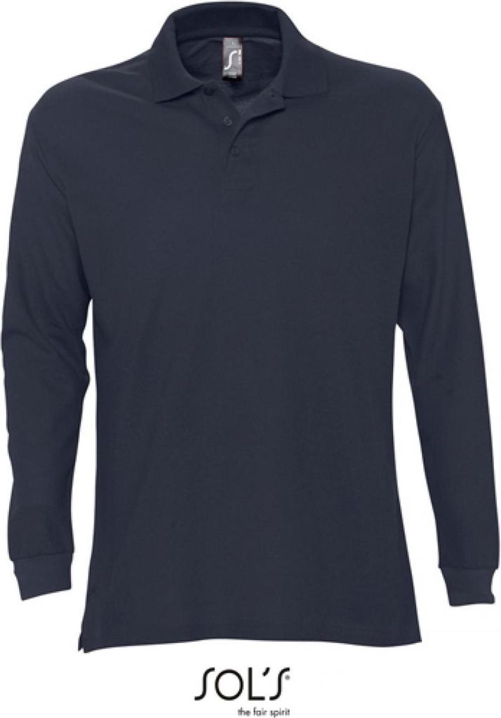SOLs 11328 | Herren Longsleeve Poloshirt Star - Farbe: Navy - Größe: XXL