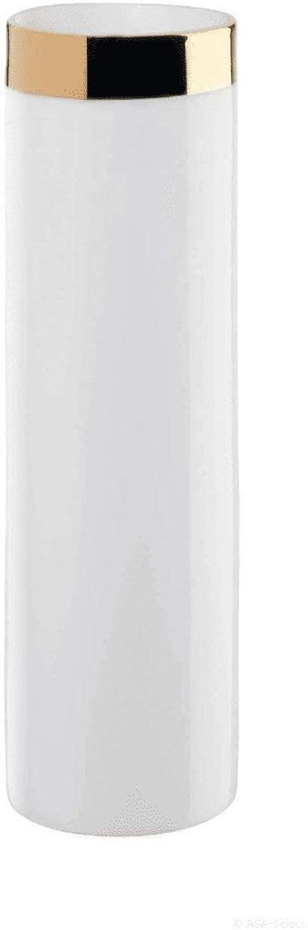 ASA Windlicht / Vase mit Goldrand weiss 20,5 cm