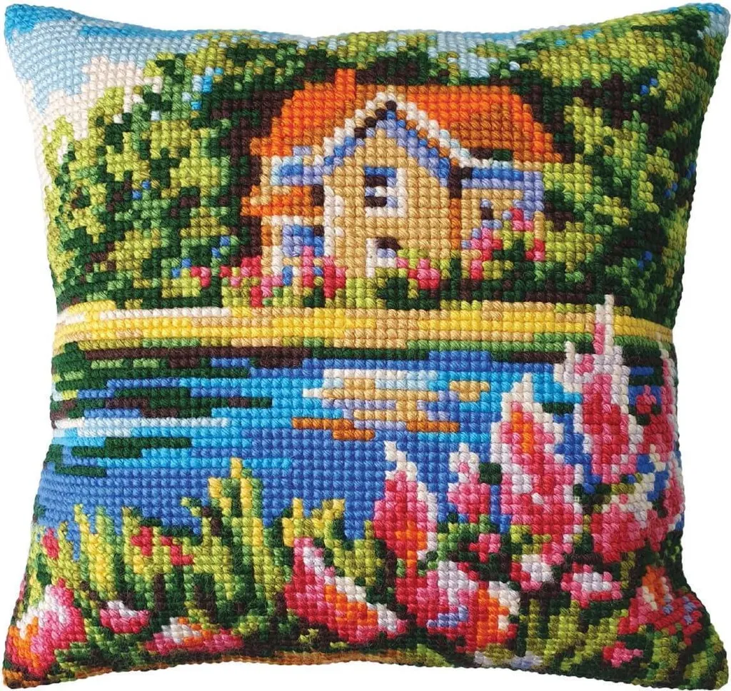 Réussir sa broderie facilement avec le kit point de croix CDA 40x40 cm