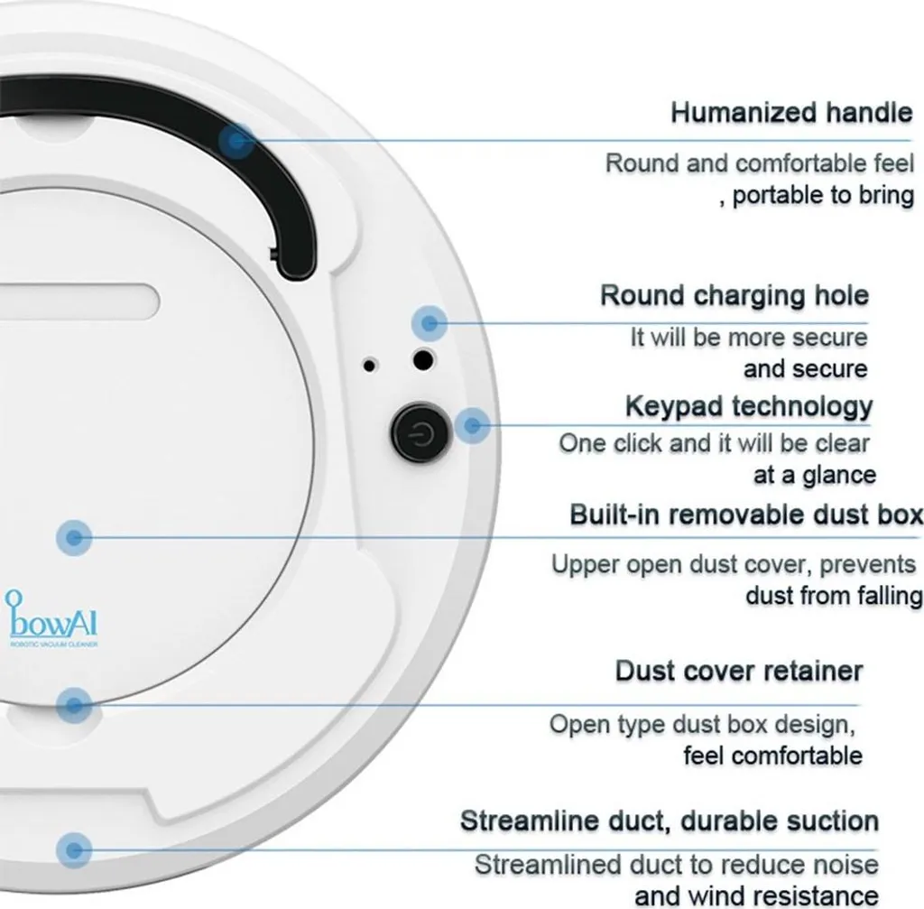 Robot INF 3-in-1 Bianco: Design e Tecnologia per la Tua Casa - 5