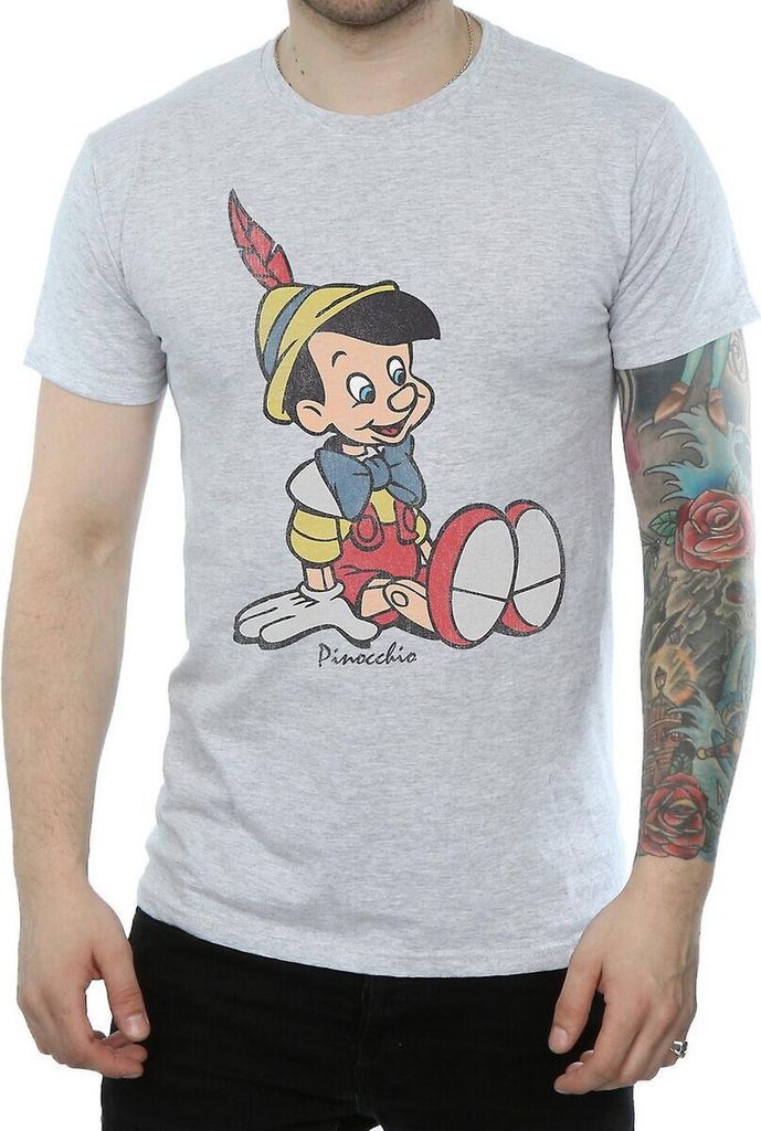 Pinocchio - "Classic" T-Shirt für Herren BI755 (L) (Grau)