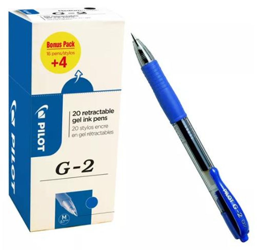 Pilot G-2 VALUE PACK, Zasúvacie guľôčkové pero, Modrá, Obrázok produktu 