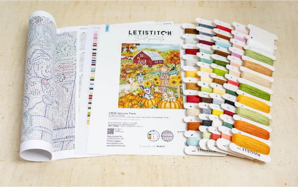 Kit point de croix compté Letistitch avec grille de lecture facile