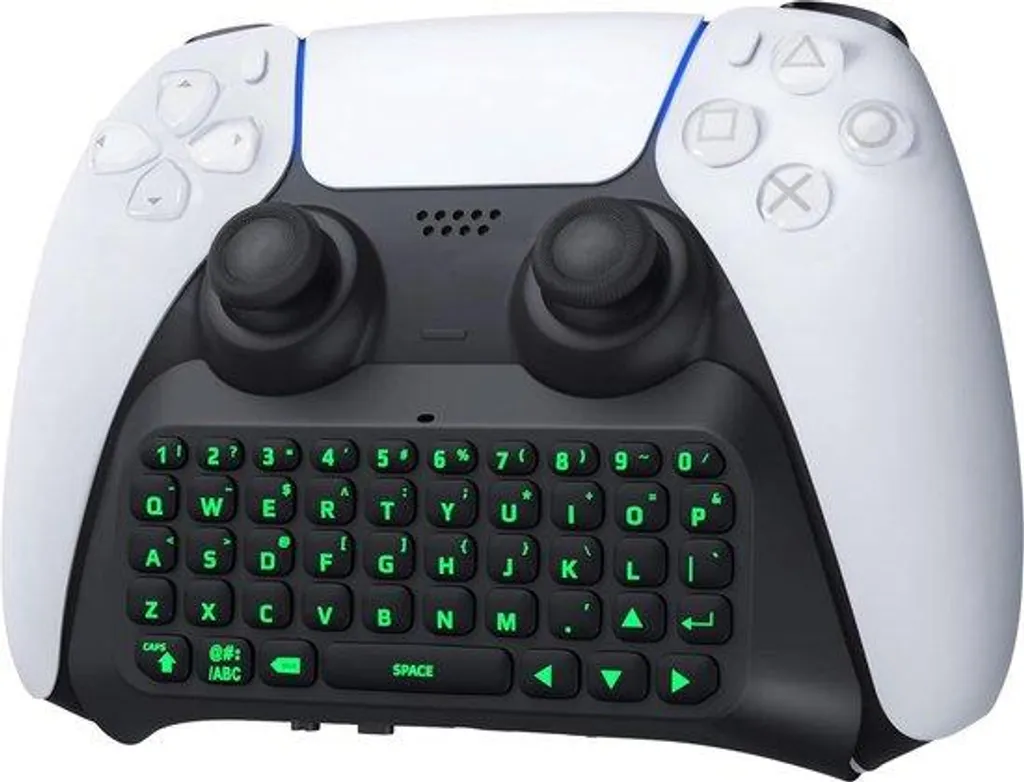 Clavier gaming LED verte noir pour PS5 - Accessoire gaming haute précision