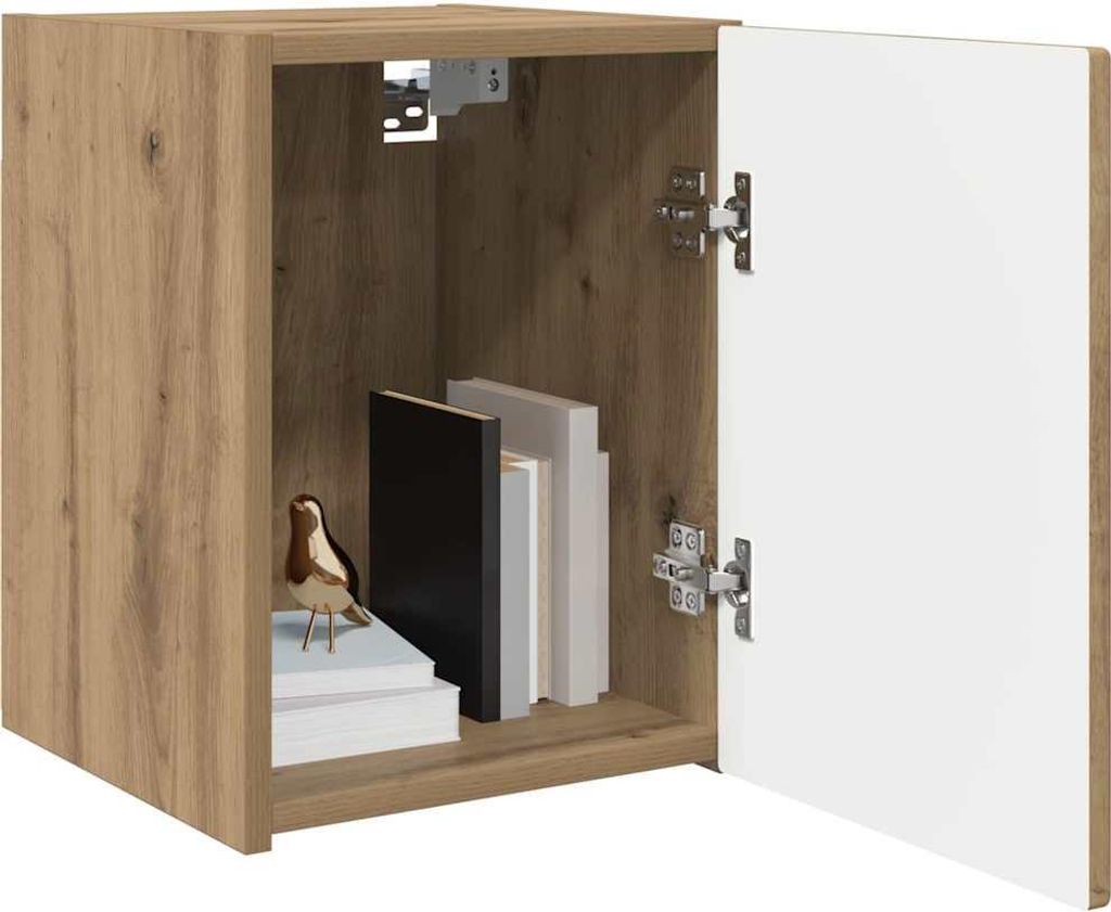 Eleganter Möbel TV-Wandschrank Wandmontiert Kunsthandwerk Eiche 30 x 31 x 40cm - CJG664398 - TV-Schränke